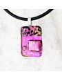 Collier Mil'Shake Fushia en verre