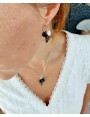 Boucles d'oreilles Noires