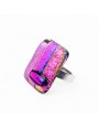 Bague Mil'Shake Fuschia artisanale en verre