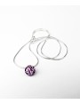 Collier Lighty 'Rose Cristallisé' artisanal en verre