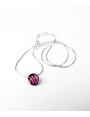 Collier Lighty 'Rose Spirale' artisanal en verre