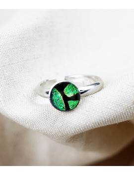 Bague Capri 'Bambou Vert' en Argent 925