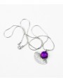 Collier Calypso 'Lilas' artisanal en verre