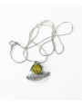 Collier Calypso 'Citron' artisanal en verre