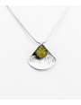 Collier Calypso 'Citron' artisanal en verre