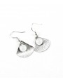 Boucles d'oreilles Calipso 'Diamant' artisanales en verre