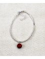 Bracelet Perles 'Rouge Rubis' artisanal en verre