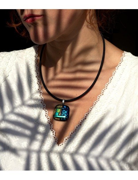 Collier Mil'Shake Bleu Vert